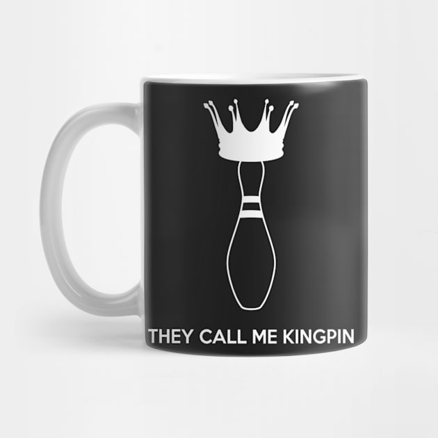 Bowling Shirt: They Call Me Kingpin (White) by helloshirts